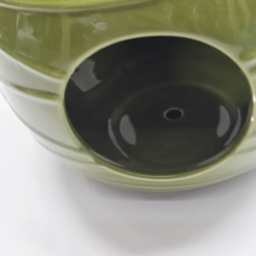 Ceramic Orb Bird Feeder NWT Green